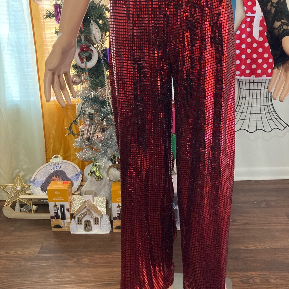Metallic ready to party pants